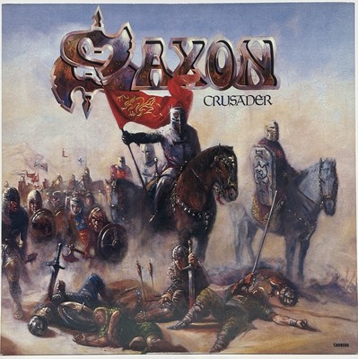 Saxon Crusader 1984 817 849 1 Y Carrere West Germany Vinyl LP NM