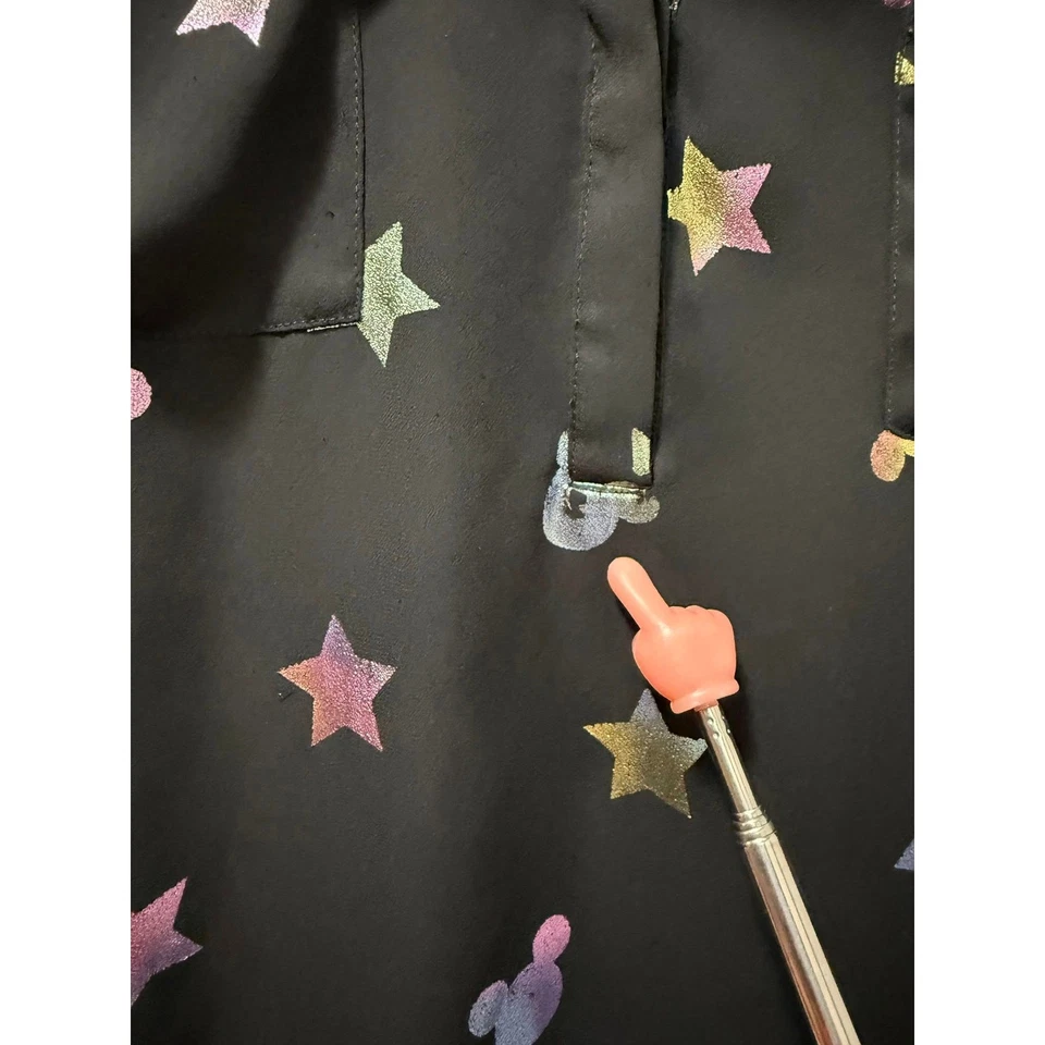 Blusa túnica larga Torrid 3 (3X 22/24) estrellas de Mickey Mouse de Disney Harper Georgette Foto 4 de 4