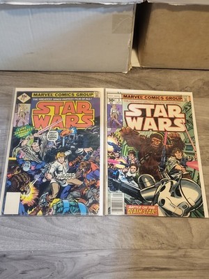 Marvel Comic Star Wars 2 3 Lot 1st App of Han Chewie Obi Wan Greedo 1977 Reprint