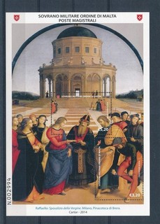 D498668 Malta Orden Militar S/S MNH Rafael Matrimonio de la Virgen 2014