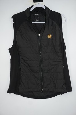 Zero Restriction Vest Men's XL Black Quilted Insulated Primaloft Golf Full Zip