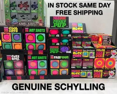 NeeDoh Sensory Squishy HOT SHOTS 4 Pack multi-colored  FREE SHIPPING ~ NIB