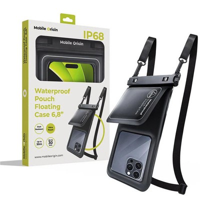 Wasserdichte Handyhülle Mobile Origin IP68 Waterproof Floating Case Etui Schwarz