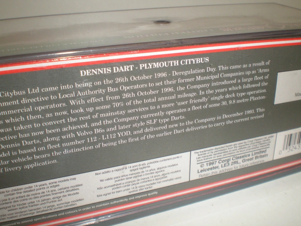 Corgi 42805 - Dennis Dart - Plymouth Citybus - Route 50 - Image 3 of 4