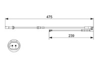Bosch Warnkontakt Scheibenbremse Vorne Rechts Links FüR BMW 2 Mini Mini Clubman