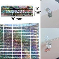 210x Garantiesiegel Hologramm Aufkleber Siegel NUMERIERT Garantie Void 30x10mm