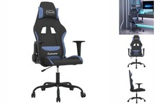 Gaming-Stuhl Drehbar Schwarz Und Blau Stoff  Drehstuhl Arbeitsplatz Home Office