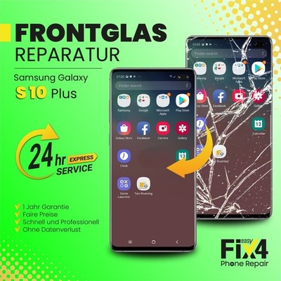 Samsung S10 Plus Display Glas Reparatur | Frontglas Austausch   Günstig