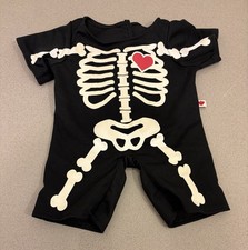Build A Bear Workshop Skeleton Costume Red Heart Halloween Sleeper Pajamas