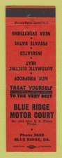 Matchbook Cover - Blue Ridge Motor Court Blue Ridge PA