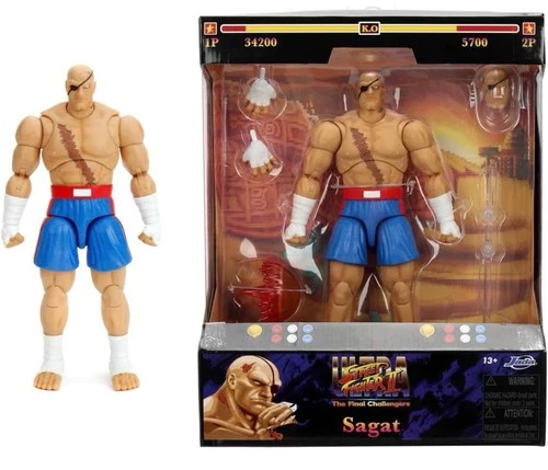 Jada Toys Sagat Figure NEW Street Fighter 2: The Final Challengers