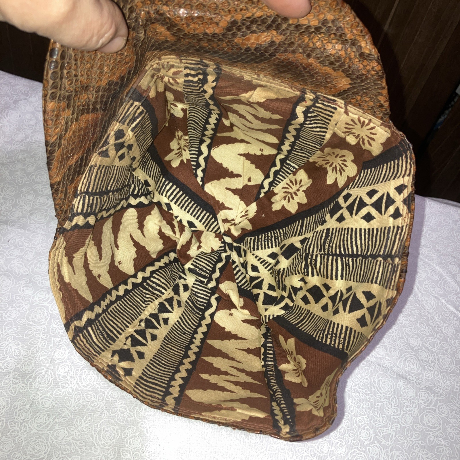 Genuine Python Snakeskin Baseball Cap With Sewn I… - image 10