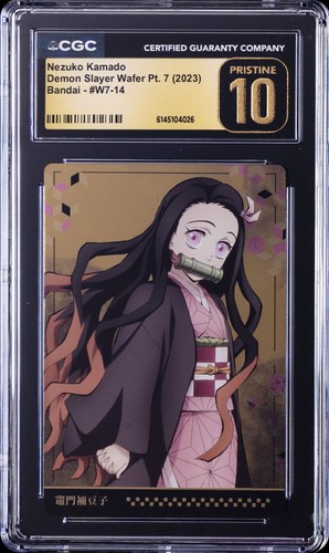 2023 DEMON SLAYER WAFER #W7-14 NEZUKO KAMADO CGC 10 PRISTINE