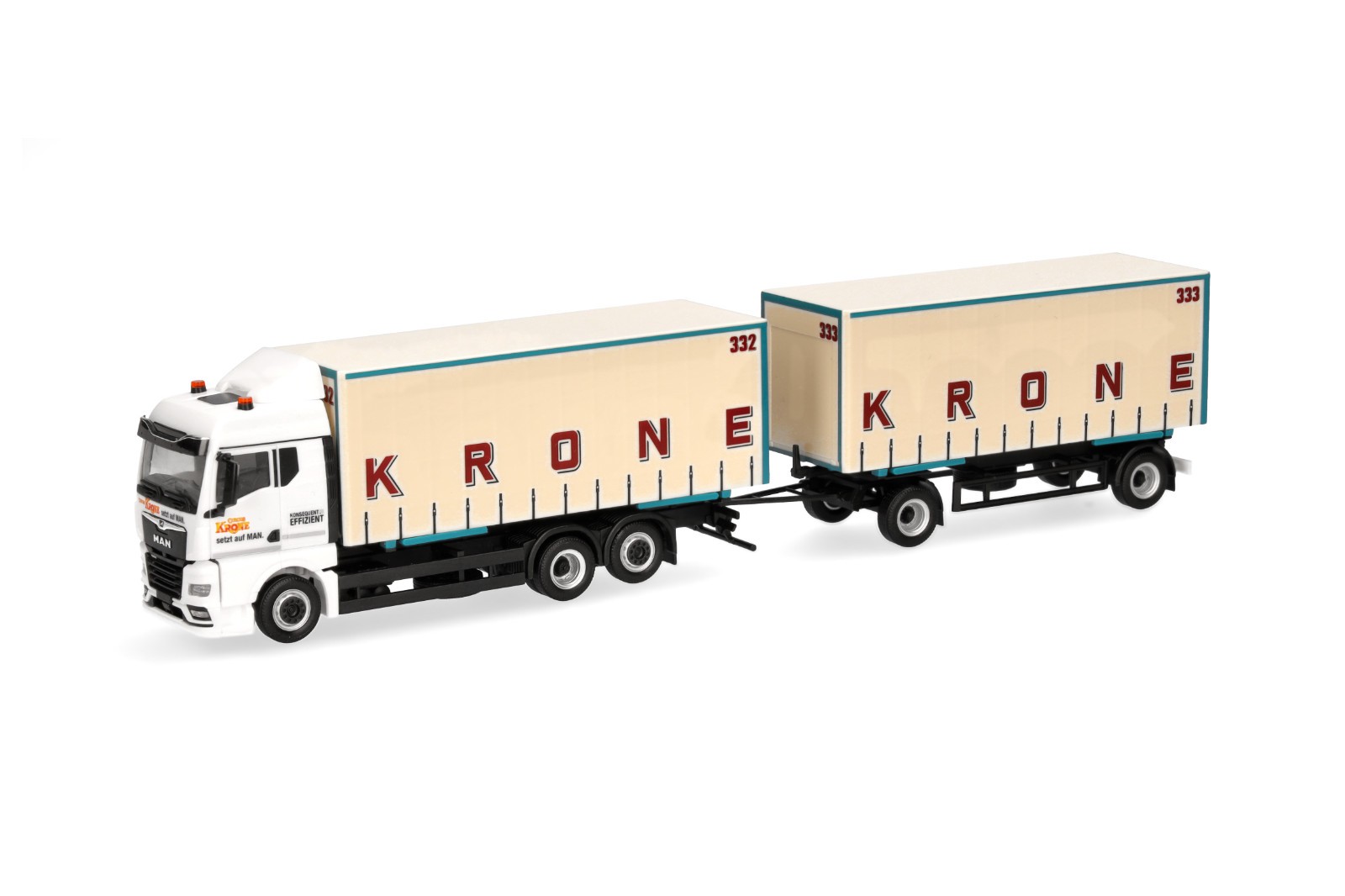 Herpa 319652 MAN TGX GM Wechselgardinenplanen-HZ ""Circus Krone"" 1:87, NEU