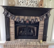 Halloween Banner - Trick or Treat Halloween Burlap Banner NEW