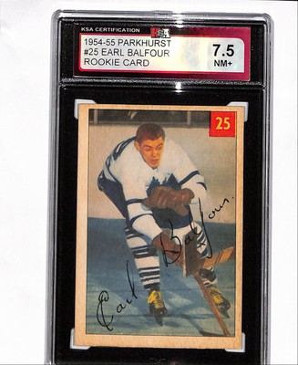 1954-55 Parkhurst Earl Balfour Rookie KSA 7.5 (BCGA4) #25