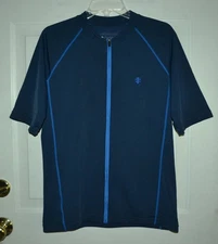 COOLIBAR RASH GUARD SURF TOP FULL ZIP SHORT SLEEVE MENS M