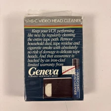 NOS 1986 Open Box Geneva Video Head Cleaner High Quality Dry Type VHS EUC