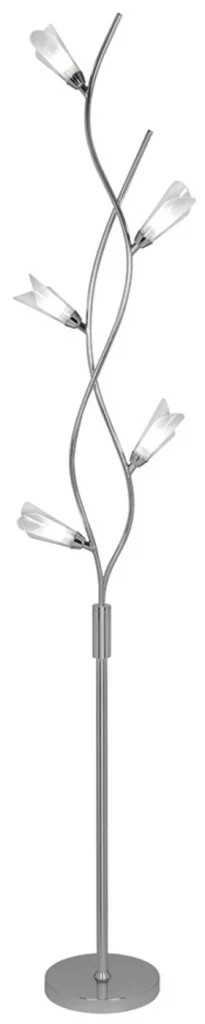 Floor Light Silver Sare Chrome Oaks Lighting 5012/5 FL CH
