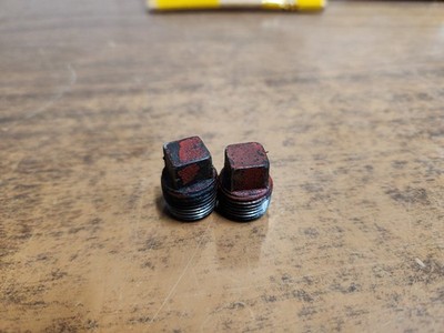 Vintage 8hp Briggs & Stratton Engine Model 195452 Oil Drain Plugs #2