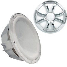 Wet Sounds Revo 12" Sub Grill-White Sub White Grill with Stainless Inserts-4 Ohm