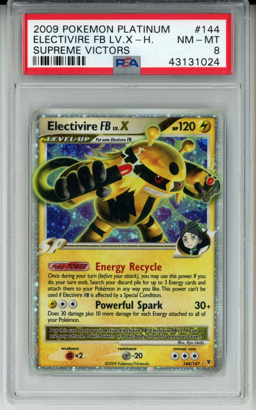 2009 POKEMON SUPREME VICTORS ELECTIVIRE FB LV X #144 PSA 8 NM #43131024