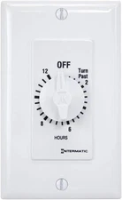 Intermatic SW12HWK 12-Hour Spring Wound Timer White - Energy Efficient Lighting
