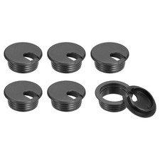 6Pcs 38mm Cable Hole Cover ABS Desk Cable Wire Cord Grommet for Wire Organizer