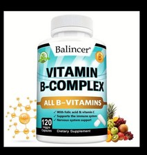 Vitaminas Del Complejo Super B: Todas Las Vitaminas B, Incluidas B12, B1, B2, B