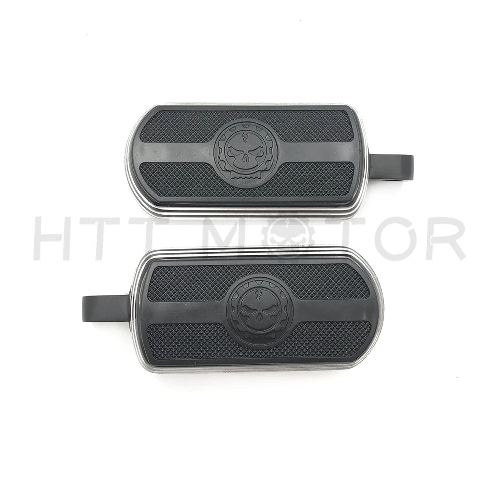 Black Gear Skull Front or Rear Foot peg Footrest For 84-17 Harley Sporster - Image 2 of 4