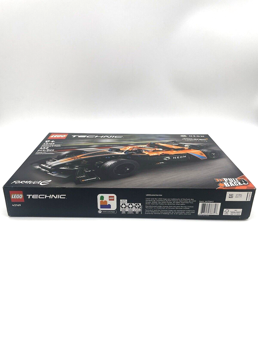 Lego Technic 42169 NEOM McLaren Formula E Team Race Car 452 Pieces