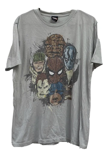 Vintage Marvel Mad Engine Comic Book Super Heroes T-Shirt Large - Spider-Man