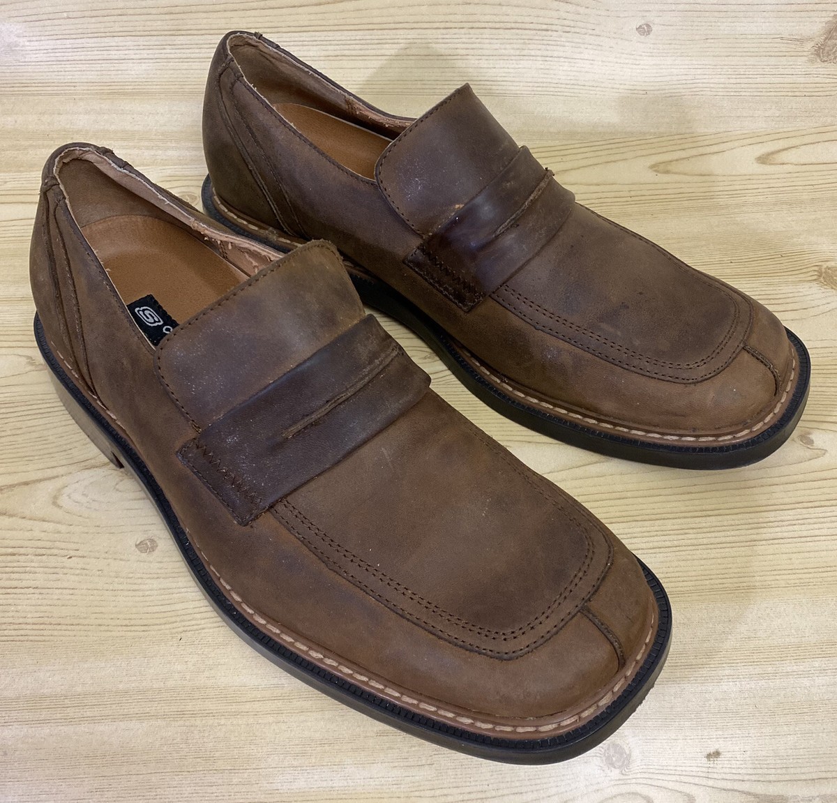 Skechers Men\'s Brown Slip-On Leather Loafers Skechers Diameter 61779 Mens 10 Med Brown Leather Slip On  main image 2