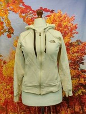 The North Face cream beige full zip 100 cotton Hoodie. UK women's size Small