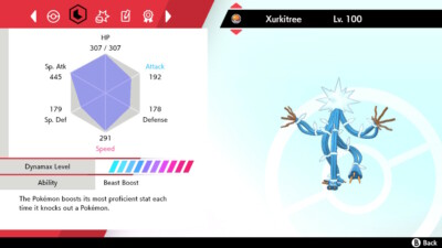 Pokemon Sword and Shield SWSH - Shiny 6IV Max EV Battle-Ready Xurkitree
