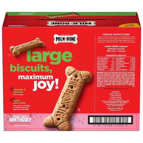 Milk-Bone Original Dog Biscuits, Large Crunchy Dog Treats, 15 lbs. Free Shipping - Picture 2 of 7