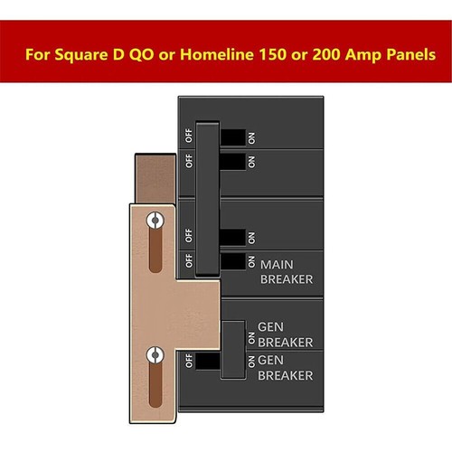 1X Generator Interlock Kit FIT For Meter Main 150 Amp Breaker Square D - Picture 8 of 24
