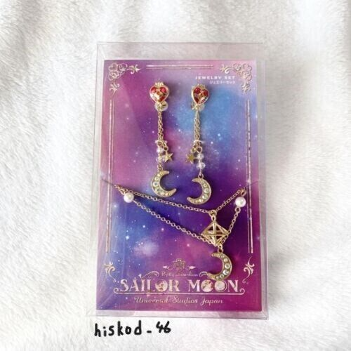 Sailor Moon USJ Limited Earrings & Necklaces Jewelry Set Universal