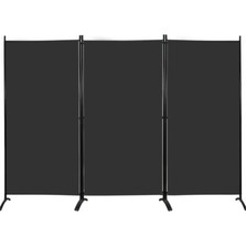 Divisorio Camera 3 Pannelli Alto 6 FT Pieghevole Schermi Privacy Separatore Divisorio Nero