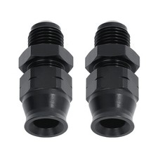 LokoCar 6AN Male to 5/16" Hardline Compression Fitting Adapter Aluminum 2Pcs
