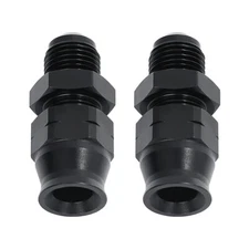LokoCar 6AN Male to 5/16" Hardline Compression Fitting Adapter Aluminum 2Pcs
