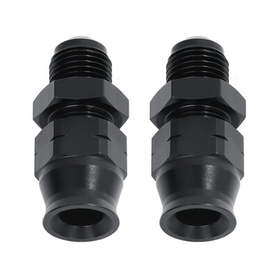 AN Compression Fitting EVIL ENERGY 6AN Male To 3/8" Hardline Compression Fitting - Black Aluminum Fuel Line Adapter AN Compression Adapter