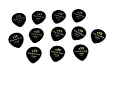 Dunlop Guitar Picks Teardrop Classic Celluloid Heavy Black 12 Pack