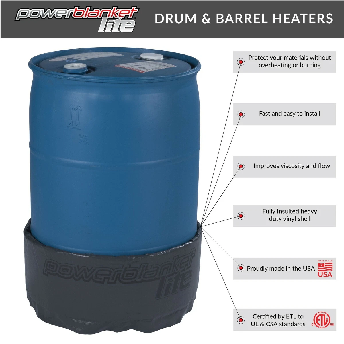 Propane Heater Powerblanket Lite 500Gallon GAS Cylinder Tank Heater