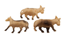 5Z Set of 3 Antique Celluloid Mold Donkey Mule Farm Animal Figures USA