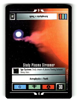 1994 Star Trek Black Border Premiere Limited Card Study Plasma Streamer