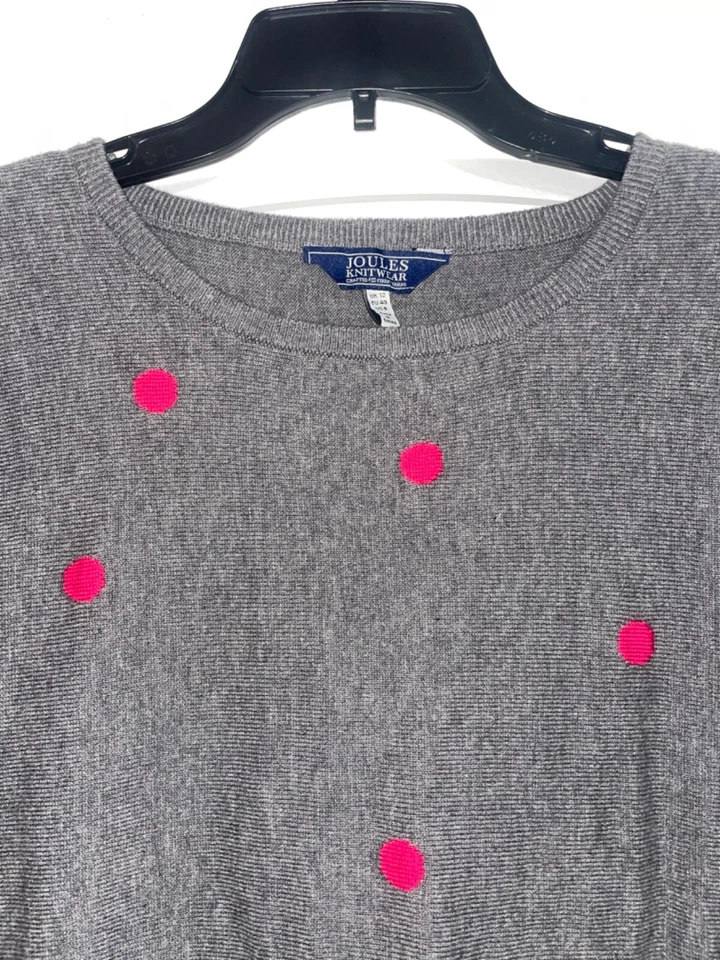 Suéter Columpio Joules Kellie Gris Punto Cuello Redondo Talla 8US/12UK Algodón Lana Foto 4 de 4
