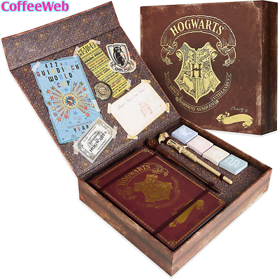 Set Cancelleria Harry Potter - Penne A Bacchetta, Carta Da Lettere, Buste E Sigillo In Ceralacca - Foto 12