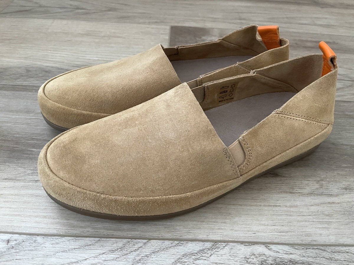 NEW Mulo Mens Handmade Tan Suede Slip On Loafer Driving Shoes, Size 8, Ret  $180