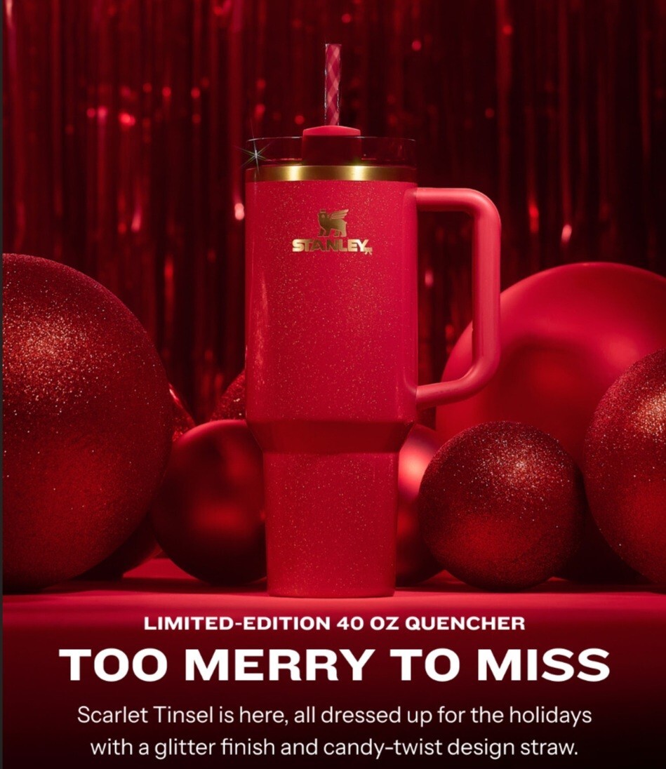 THE SCARLET TINSEL QUENCHER H2.O FLOWSTATE TUMBLER 40 Oz *confirmed Order